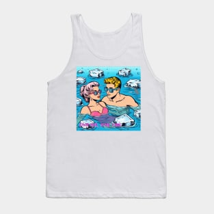 Chill out, Stay Cool Pop Art Romance Tank Top